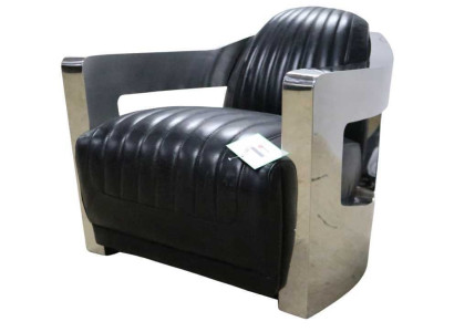 Leather armchair Aviator club chair Art Deco cocktail chair TV chair new